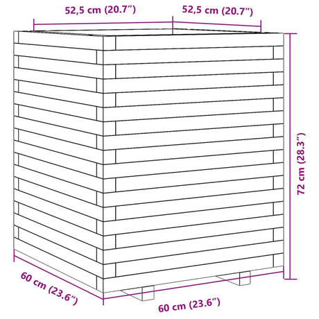 Plantenbak 60x60x72 cm massief grenenhout - AllerleiShop