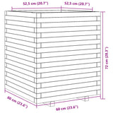 Plantenbak 60x60x72 cm massief grenenhout wasbruin - AllerleiShop