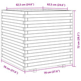 Plantenbak 70x70x72 cm massief grenenhout - AllerleiShop