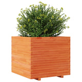 Plantenbak 80x80x72 cm massief grenenhout wasbruin - AllerleiShop