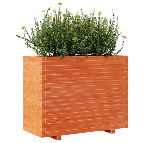 Plantenbak 90x40x72 cm massief grenenhout wasbruin - AllerleiShop