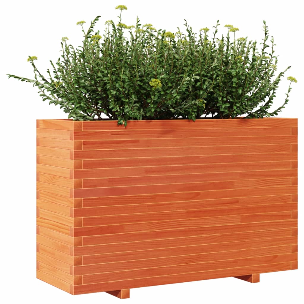 Plantenbak 110x40x72 cm massief grenenhout wasbruin - AllerleiShop