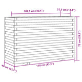 Plantenbak 110x40x72 cm massief douglashout - AllerleiShop