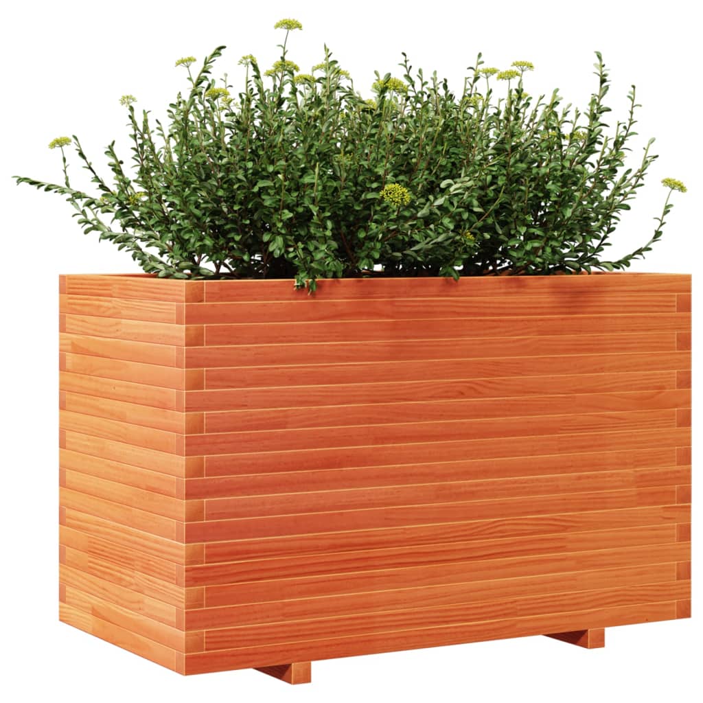 Plantenbak 110x60x72 cm massief grenenhout wasbruin - AllerleiShop