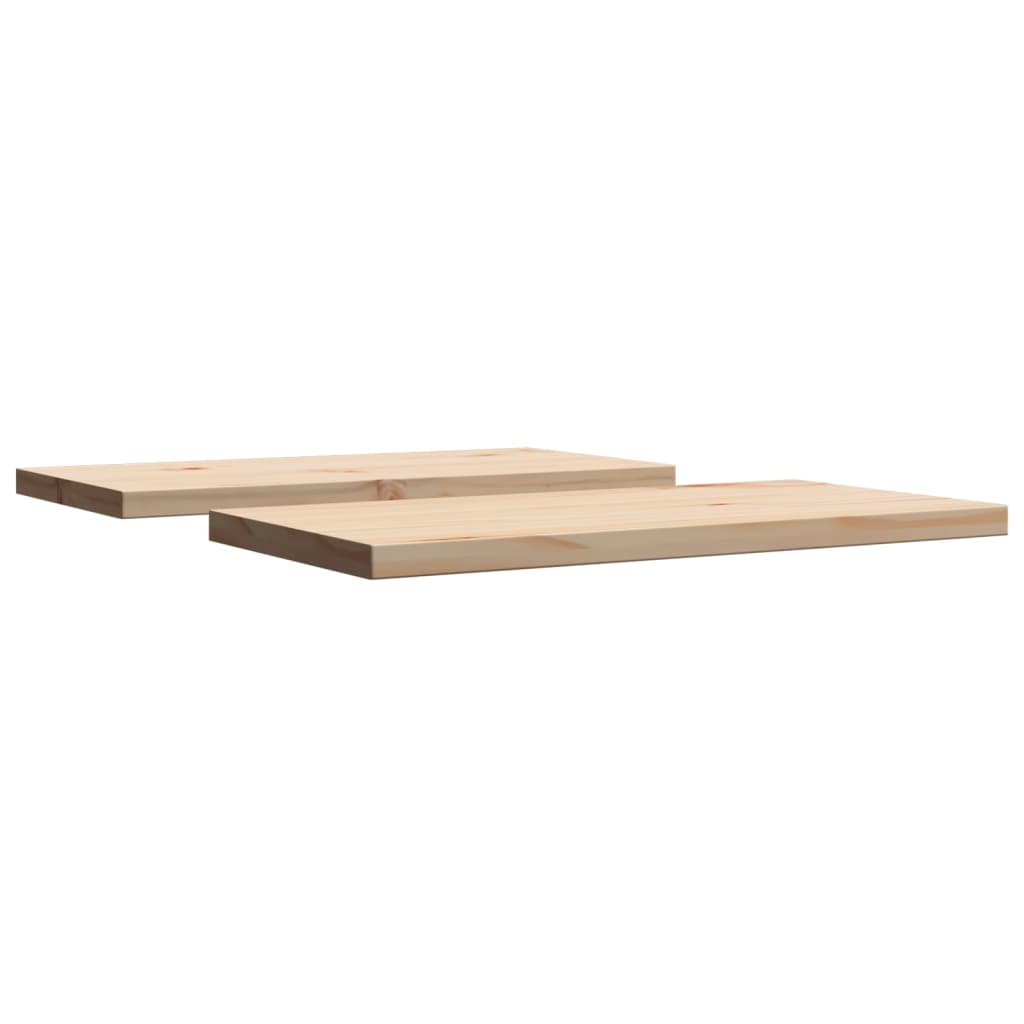 Tafelbladen 2 st rechthoekig 60x30x2,5 cm massief grenenhout