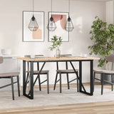 Eettafel O-frame 140x80x75,5 cm massief grenenhout en gietijzer - AllerleiShop