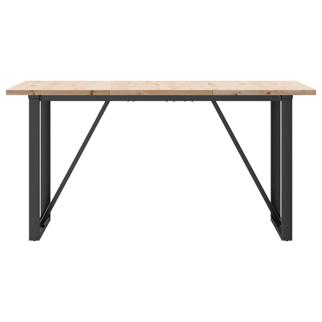 Eettafel O-frame 140x80x75,5 cm massief grenenhout en gietijzer - AllerleiShop