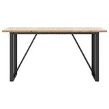 Eettafel O-frame 140x80x75,5 cm massief grenenhout en gietijzer - AllerleiShop