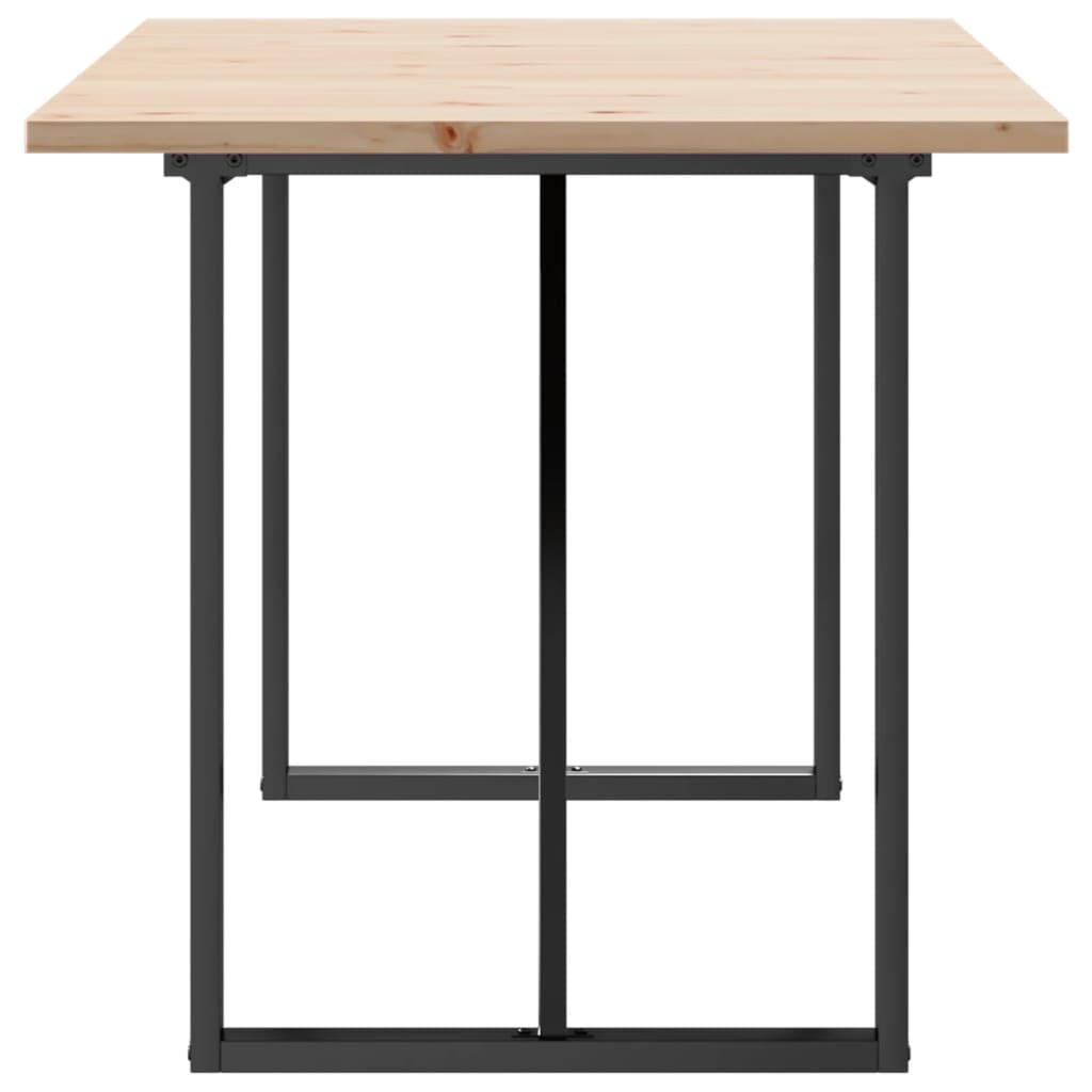 Eettafel O-frame 140x80x75,5 cm massief grenenhout en gietijzer - AllerleiShop