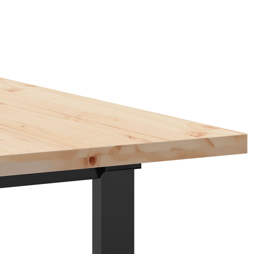 Eettafel O-frame 140x80x75,5 cm massief grenenhout en gietijzer - AllerleiShop