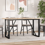 Eettafel O-frame 140x80x75,5 cm massief grenenhout en gietijzer - AllerleiShop