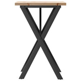 Eettafel X-frame 50x50x75,5 cm massief grenenhout en gietijzer - AllerleiShop