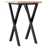 Eettafel X-frame 50x50x75,5 cm massief grenenhout en gietijzer - AllerleiShop