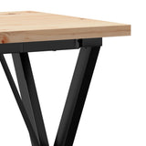 Eettafel X-frame 50x50x75,5 cm massief grenenhout en gietijzer - AllerleiShop