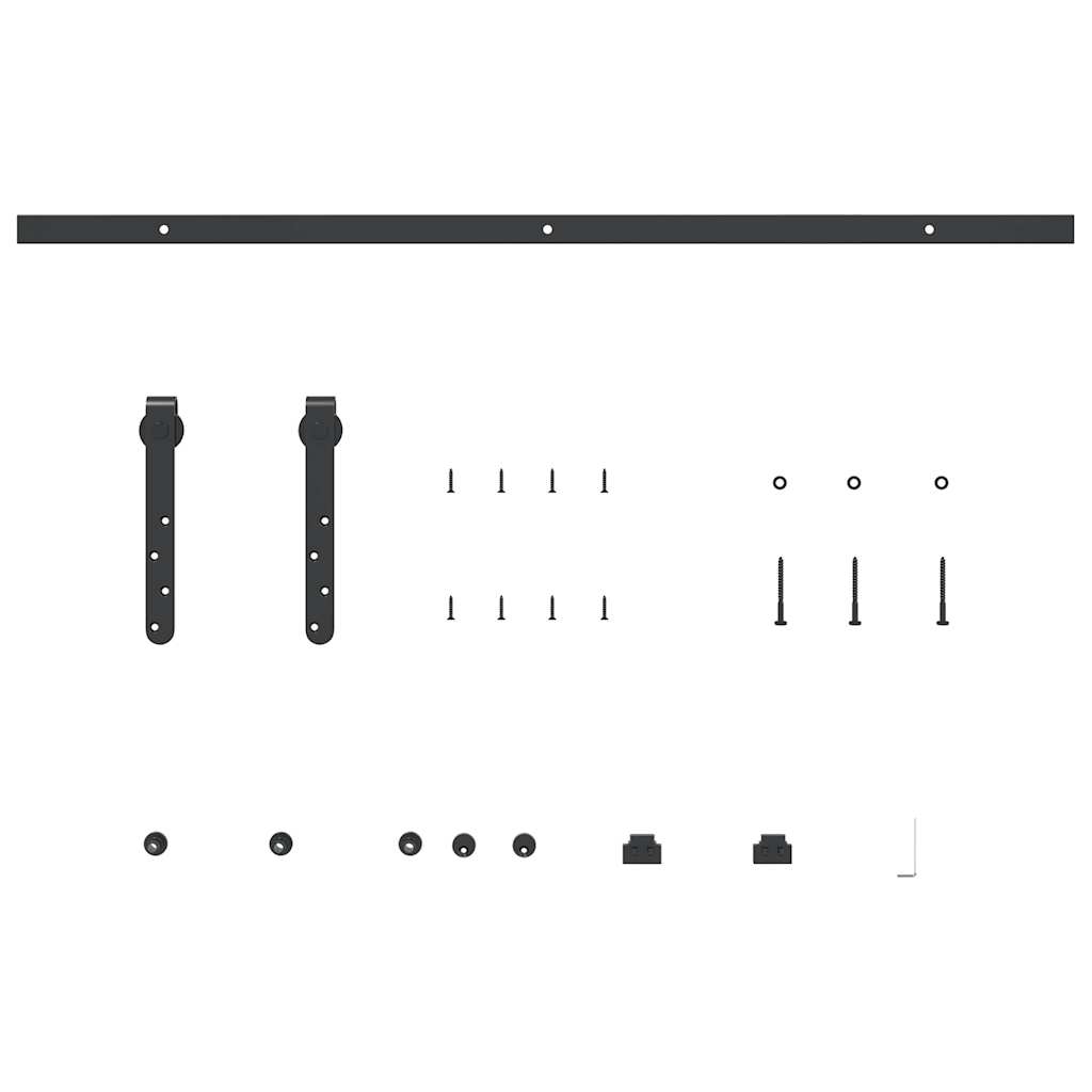 Ophangset voor schuifdeur 91 cm koolstofstaal - AllerleiShop