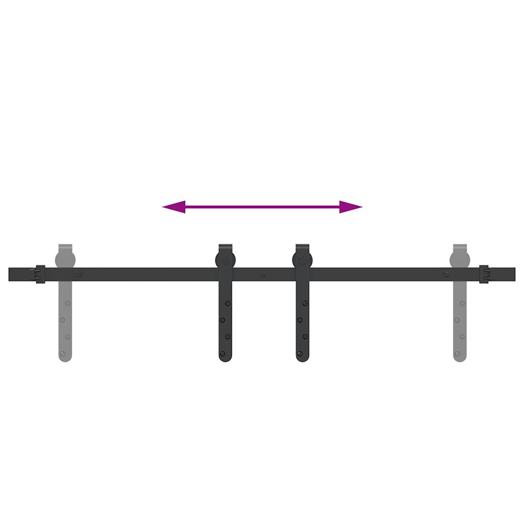 Ophangset voor schuifdeur 91 cm koolstofstaal - AllerleiShop