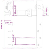 Ophangset voor schuifdeur 91 cm koolstofstaal - AllerleiShop