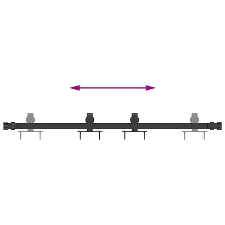 Ophangset voor schuifdeur 91 cm koolstofstaal - AllerleiShop