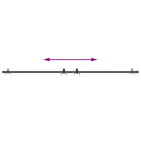 Ophangset voor schuifdeur 213 cm koolstofstaal - AllerleiShop