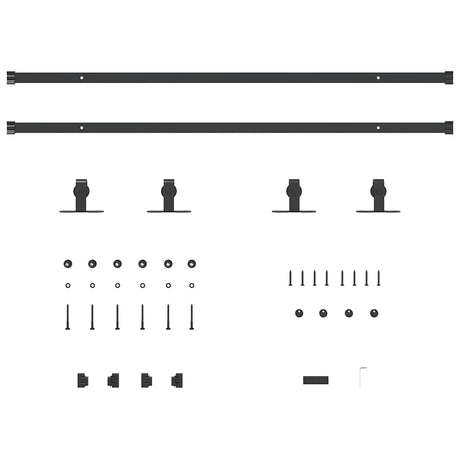 Ophangset voor schuifdeur 213 cm koolstofstaal - AllerleiShop