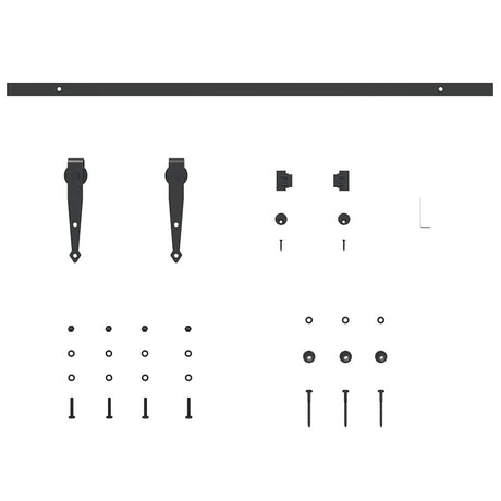 Ophangset voor schuifdeur 91 cm koolstofstaal - AllerleiShop