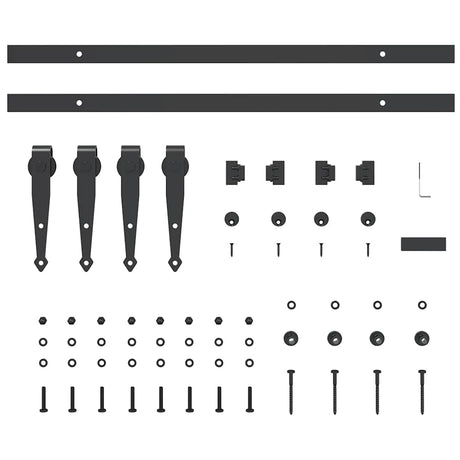 Ophangset voor schuifdeur 122 cm koolstofstaal - AllerleiShop