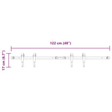 Ophangset voor schuifdeur 122 cm koolstofstaal - AllerleiShop