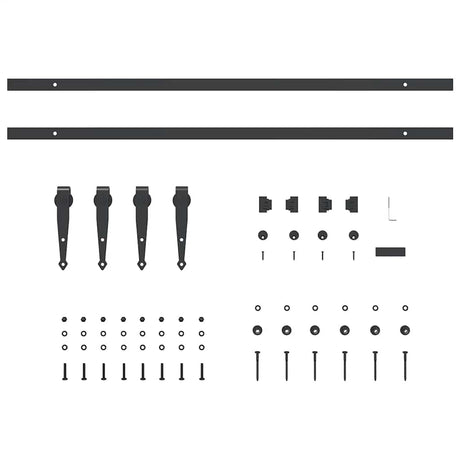 Ophangset voor schuifdeur 183 cm koolstofstaal - AllerleiShop