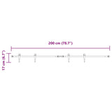 Ophangset voor schuifdeur 200 cm koolstofstaal - AllerleiShop