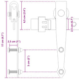 Ophangset voor schuifdeur 200 cm koolstofstaal - AllerleiShop