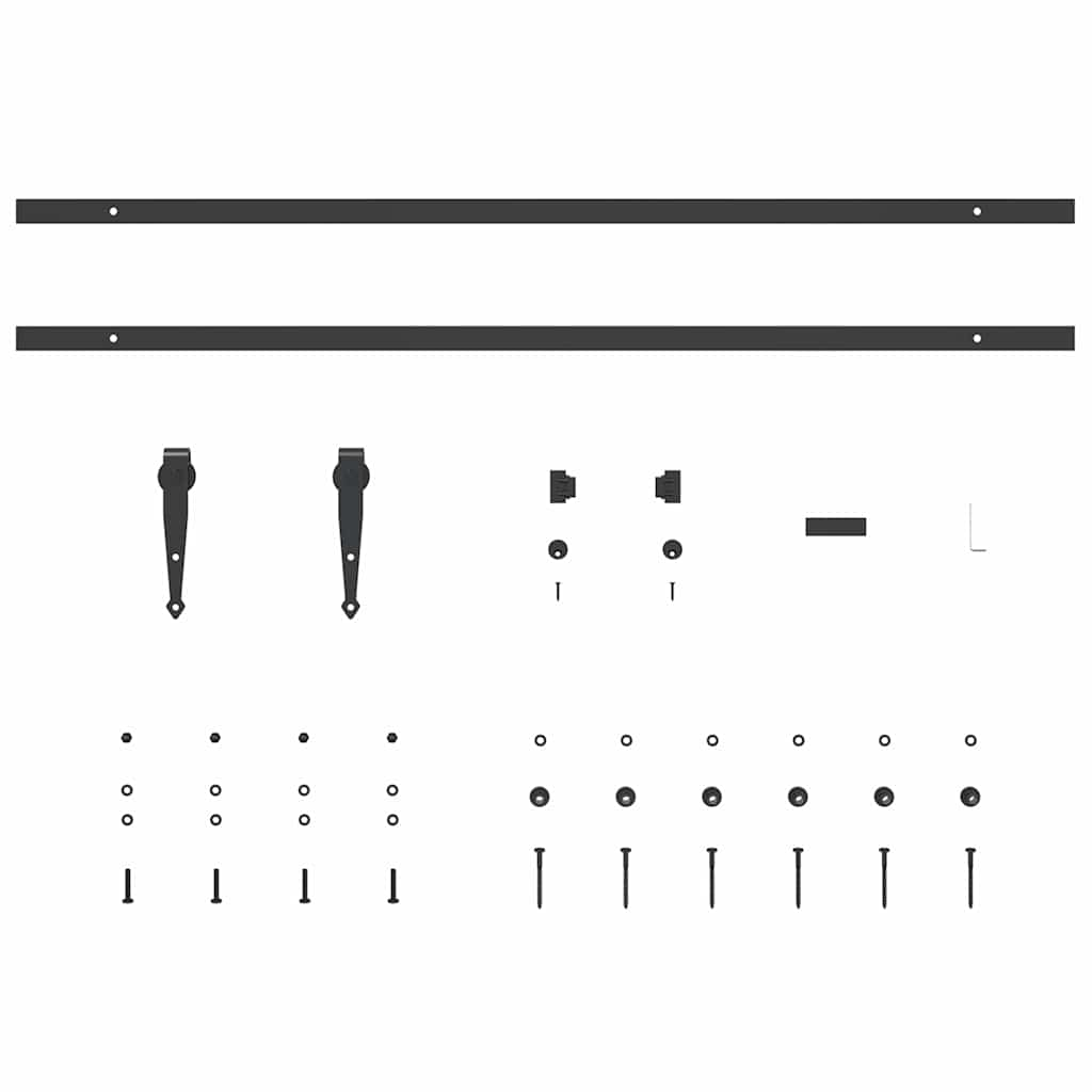 Ophangset voor schuifdeur 213 cm koolstofstaal - AllerleiShop