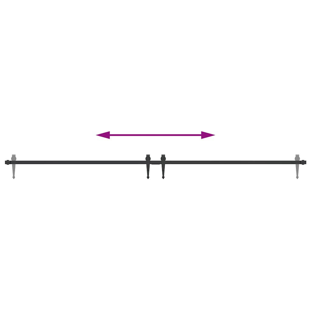 Ophangset voor schuifdeur 213 cm koolstofstaal - AllerleiShop