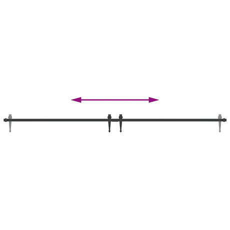 Ophangset voor schuifdeur 213 cm koolstofstaal - AllerleiShop