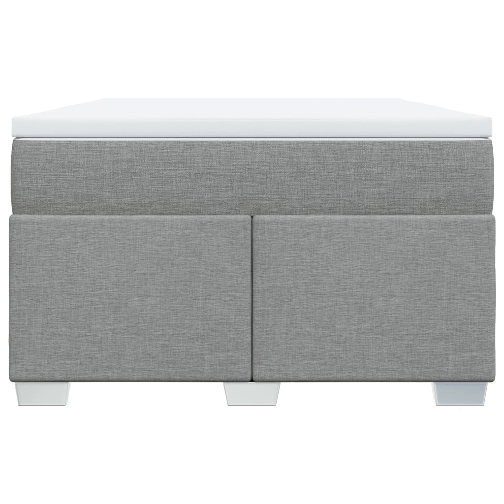 Boxspring met matras stof lichtgrijs 120x190 cm