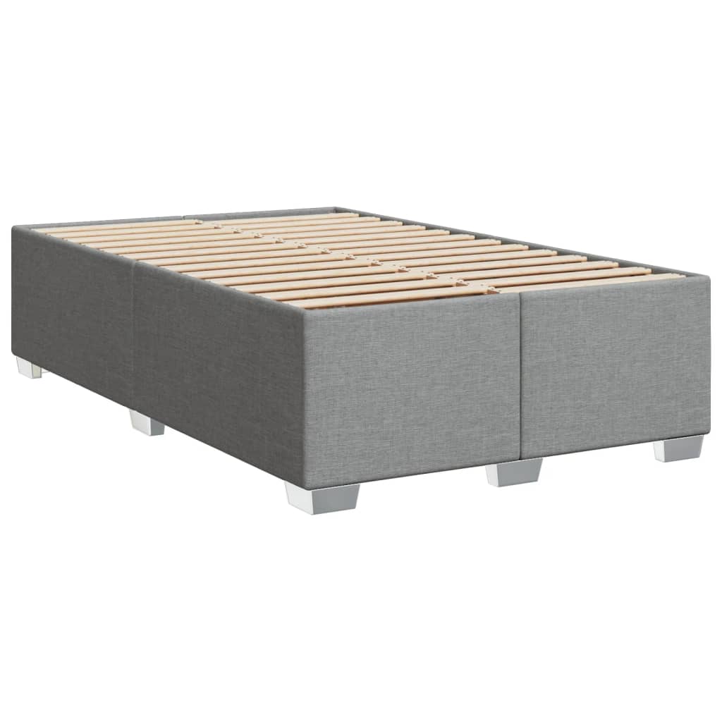 Boxspring met matras stof lichtgrijs 120x190 cm