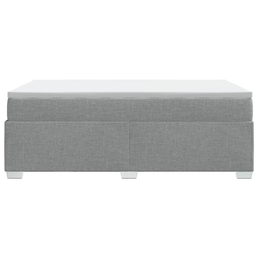 Boxspring met matras stof lichtgrijs 120x190 cm