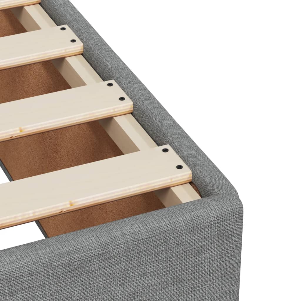 Boxspring met matras stof lichtgrijs 120x190 cm