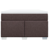Boxspring met matras stof donkerbruin 120x190 cm