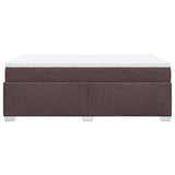 Boxspring met matras stof donkerbruin 120x190 cm