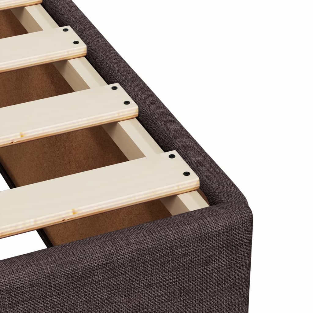 Boxspring met matras stof donkerbruin 120x190 cm