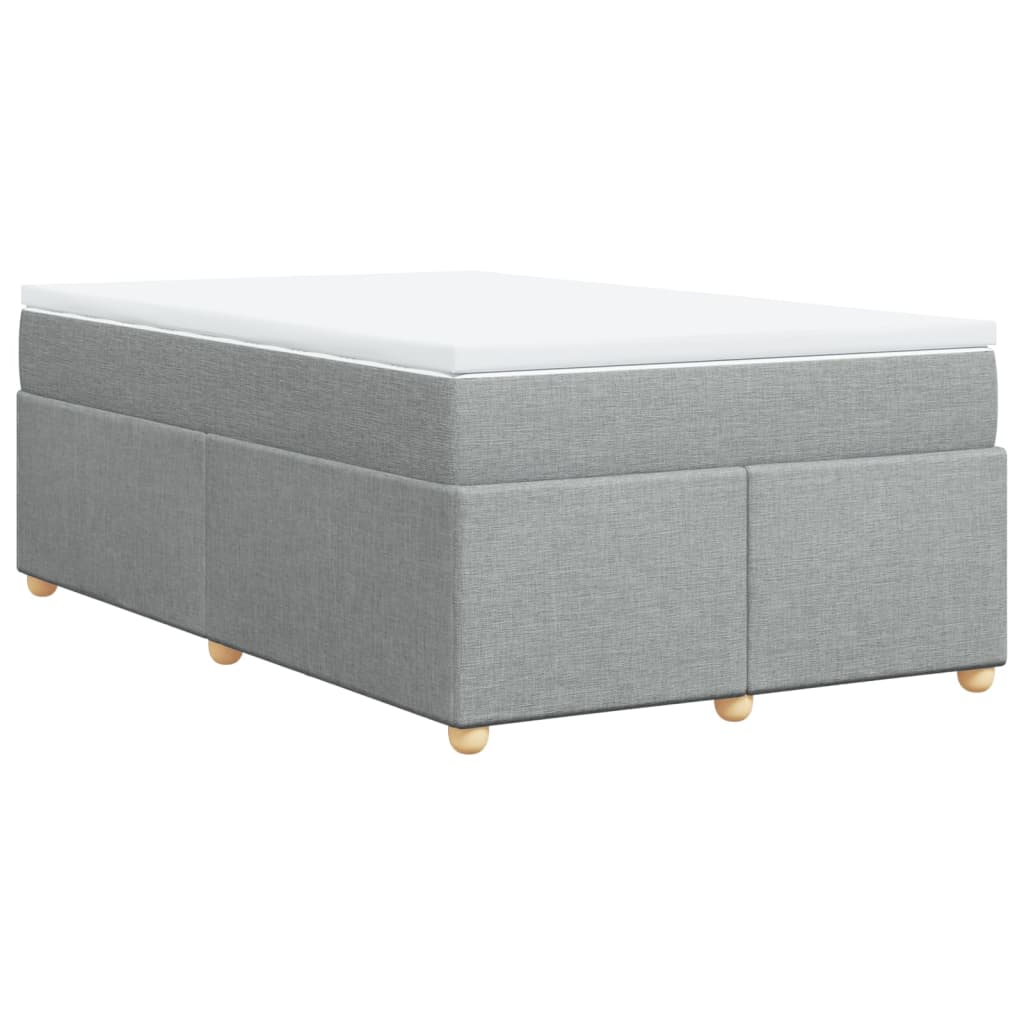 Boxspring met matras stof lichtgrijs 120x190 cm