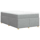 Boxspring met matras stof lichtgrijs 120x190 cm