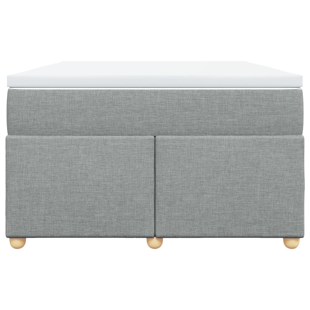 Boxspring met matras stof lichtgrijs 120x190 cm