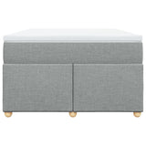 Boxspring met matras stof lichtgrijs 120x190 cm