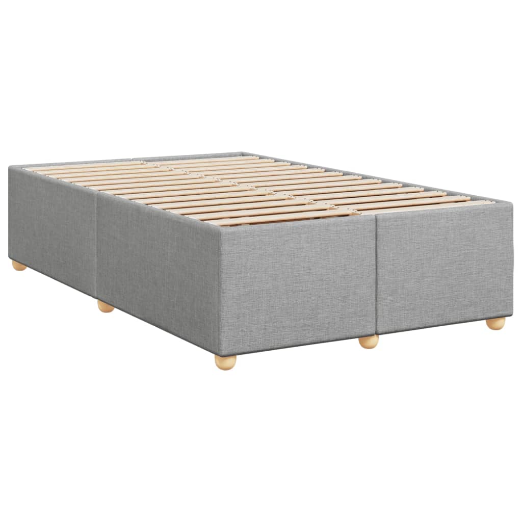 Boxspring met matras stof lichtgrijs 120x190 cm