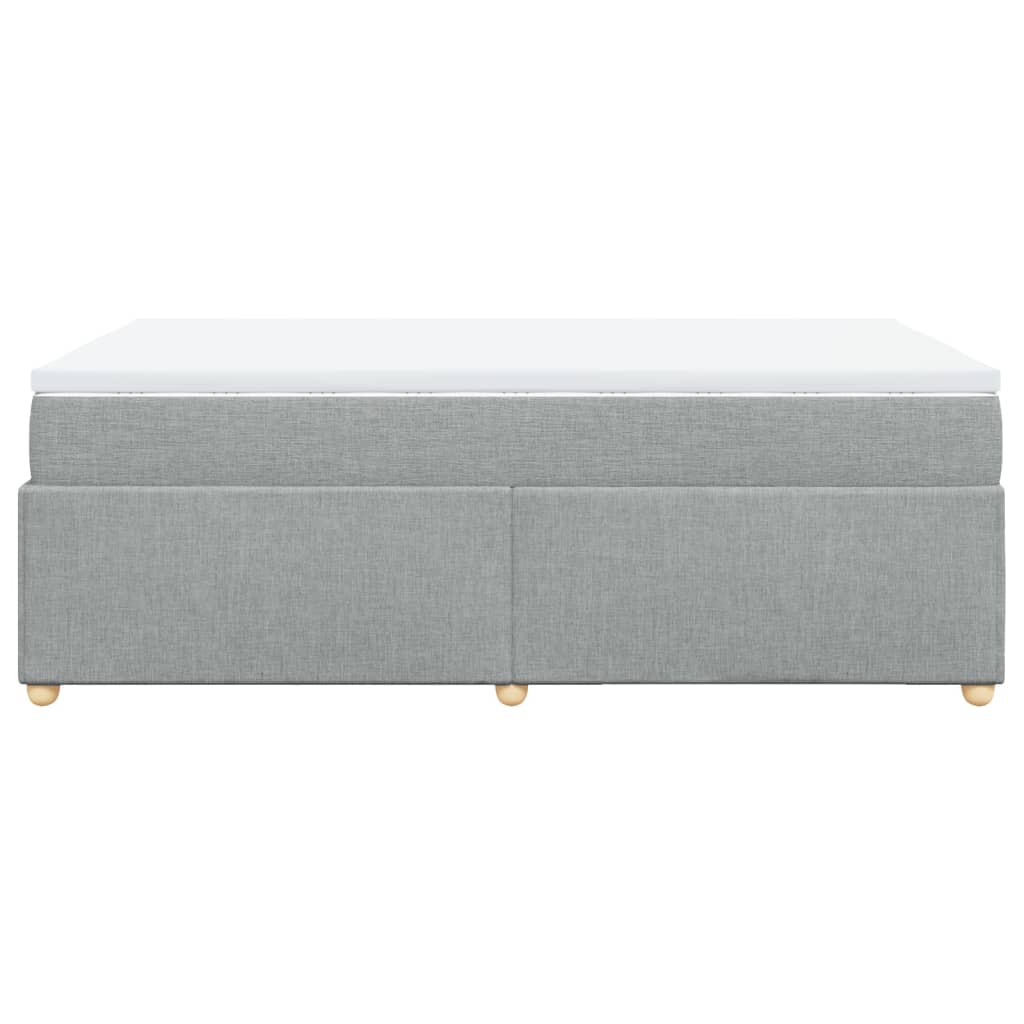 Boxspring met matras stof lichtgrijs 120x190 cm
