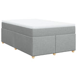 Boxspring met matras stof lichtgrijs 120x190 cm