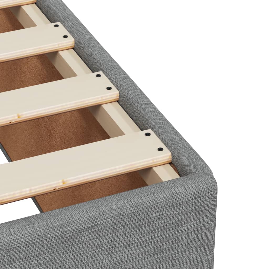 Boxspring met matras stof lichtgrijs 120x190 cm