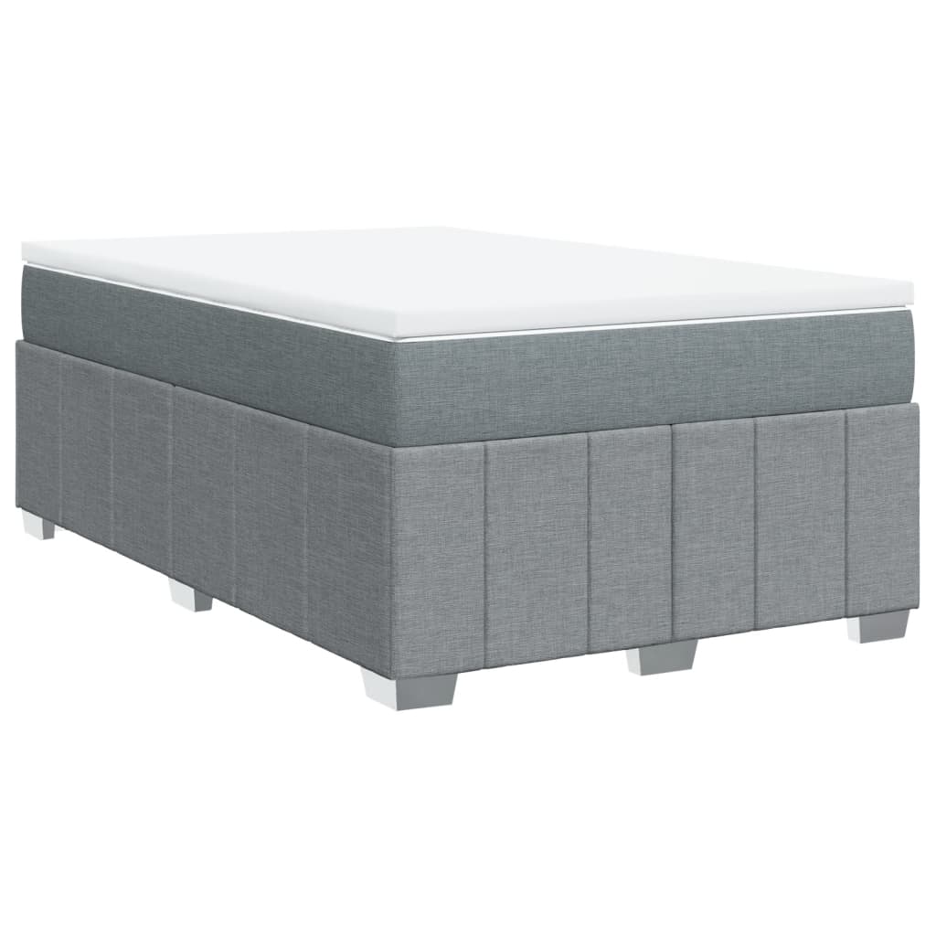Boxspring met matras stof lichtgrijs 120x190 cm