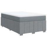 Boxspring met matras stof lichtgrijs 120x190 cm